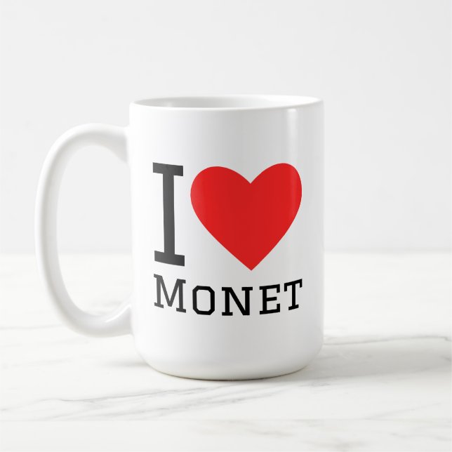 Jag älskar Monet  Kaffemugg (Vänster)