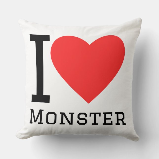 Jag älskar monster kudde (Framsida)