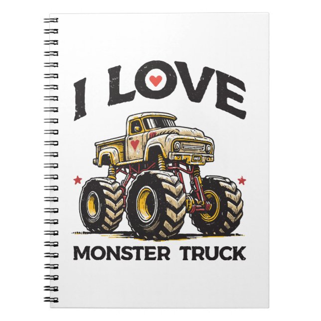 Jag älskar monstertruck anteckningsbok (Framsidan)