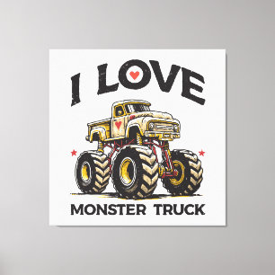 Jag älskar monstertruck canvastryck