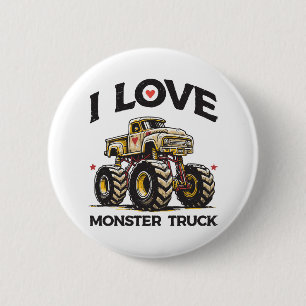 Jag älskar monstertruck knapp