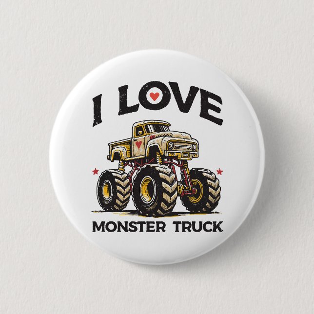Jag älskar monstertruck knapp (Framsida)