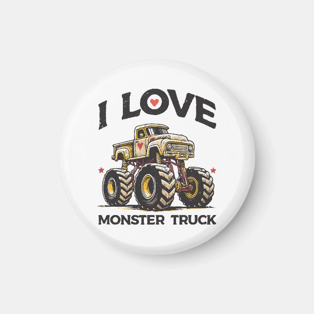 Jag älskar monstertruck magnet (Framsidan)