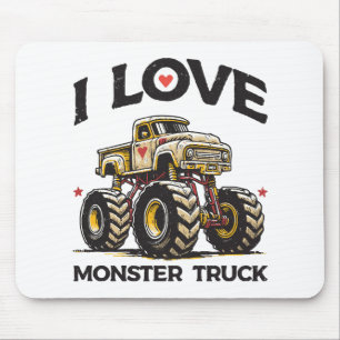 Jag älskar monstertruck musmatta