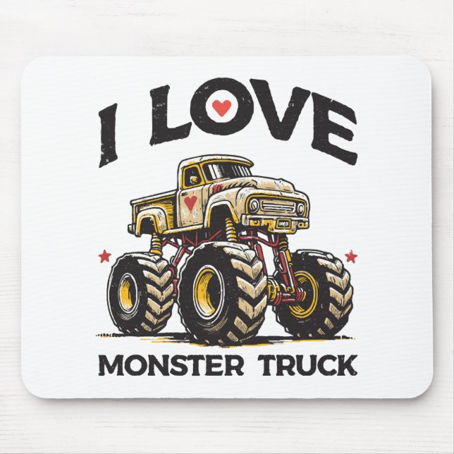 Jag älskar monstertruck musmatta (Framsidan)