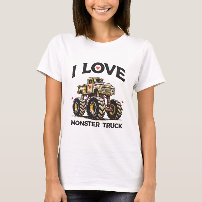 Jag älskar monstertruck t shirt (Framsida)