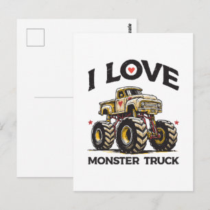 Jag älskar monstertruck vykort