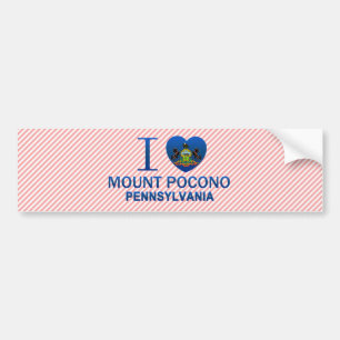 Jag älskar monteringen Pocono, PA Bildekal