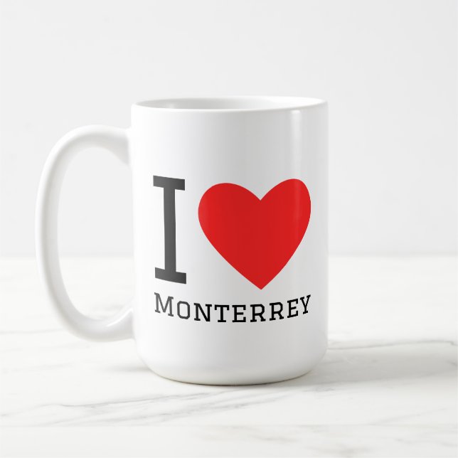 Jag älskar Monterrey  Kaffemugg (Vänster)