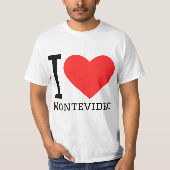 Jag älskar Montevideo  T Shirt (Framsida)