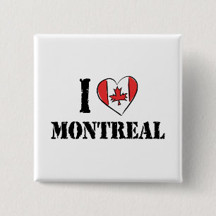 Jag älskar Montreal Kanada Knapp