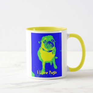 Jag älskar mops, mugg