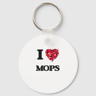 Jag älskar Mops Nyckelring