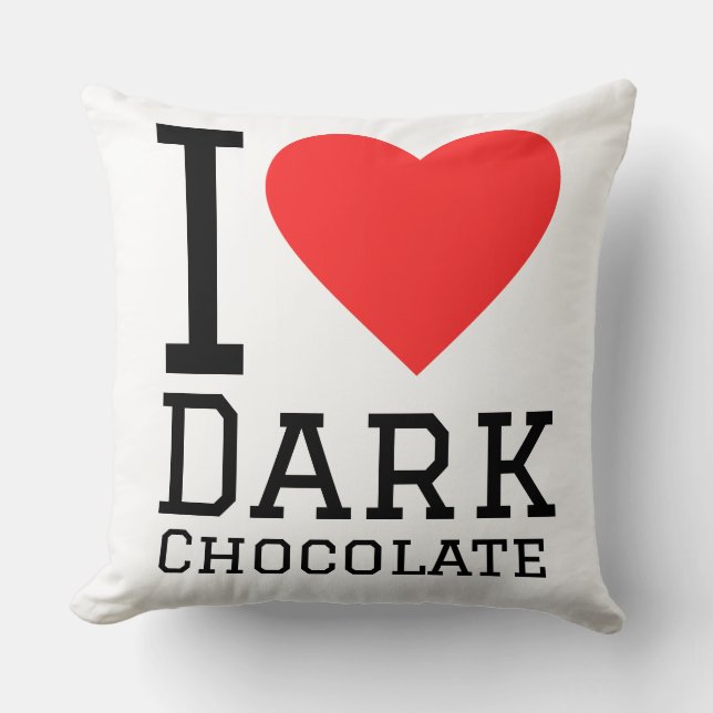 Jag älskar mörk choklad  kudde (Framsida)