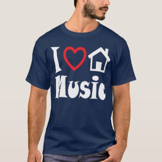 Jag älskar mörk för skjorta för husmusik T Tröja