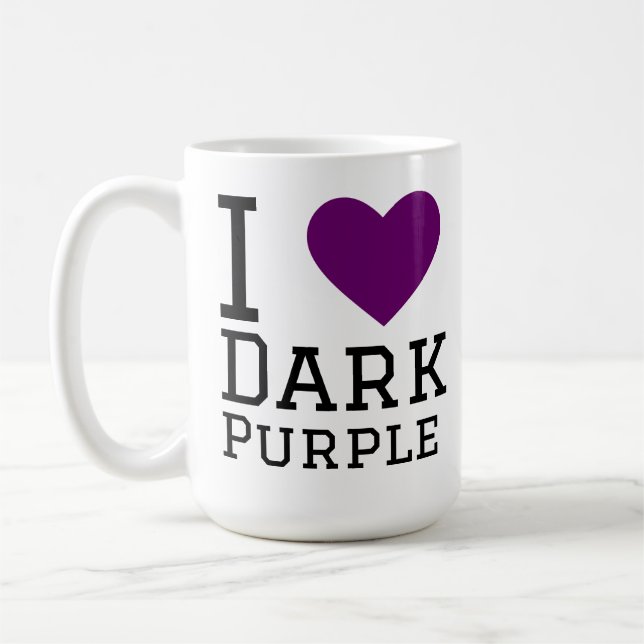 Jag älskar mörklila kaffemugg (Vänster)