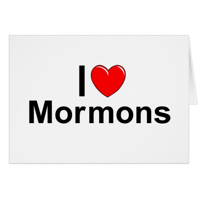 Jag älskar Mormons (för hjärta) Hälsningskort (Framsidan Horizontal)