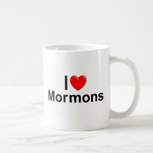 Jag älskar Mormons (för hjärta) Kaffemugg