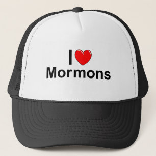 Jag älskar Mormons (för hjärta) Truckerkeps