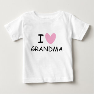 Jag älskar mormor baby t-shirt för nyfödd barn