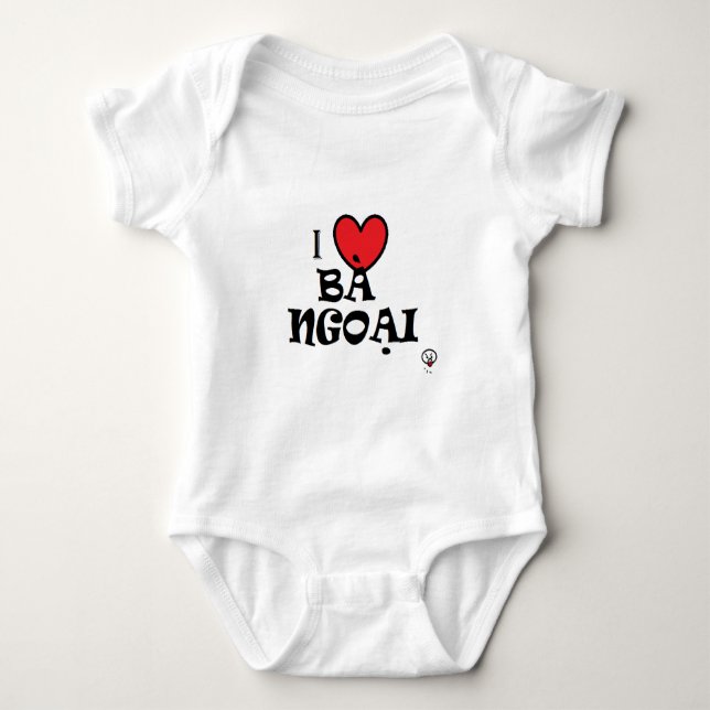Jag älskar mormor (i vietnames) tee shirt (Framsida)