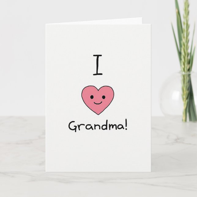 Jag älskar mormor-kort kort (Framsida)