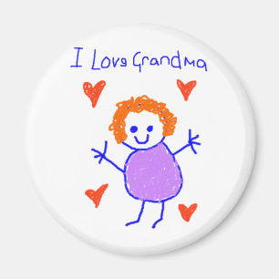 Jag älskar mormor magnet