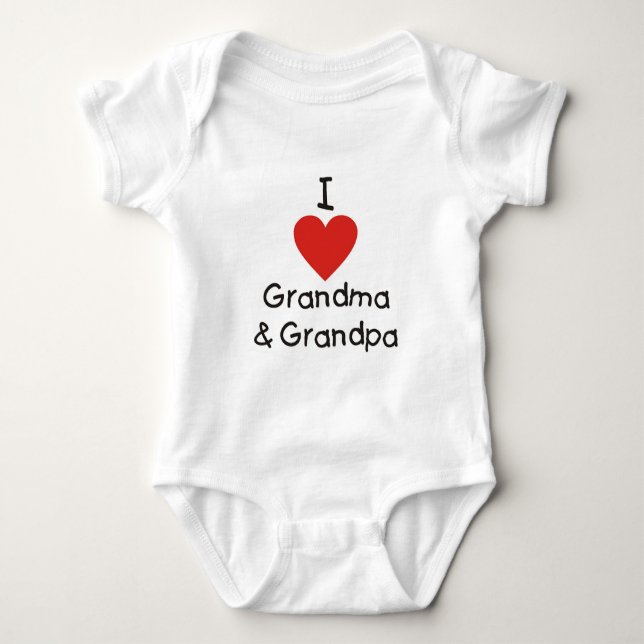 Jag älskar mormor & morfar tee shirt (Framsida)