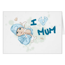 Jag älskar morsan - pojke hälsningskort