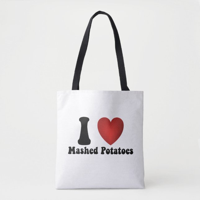 Jag älskar mosade potatis tackdagsmiddagspresent tygkasse (Framsida)