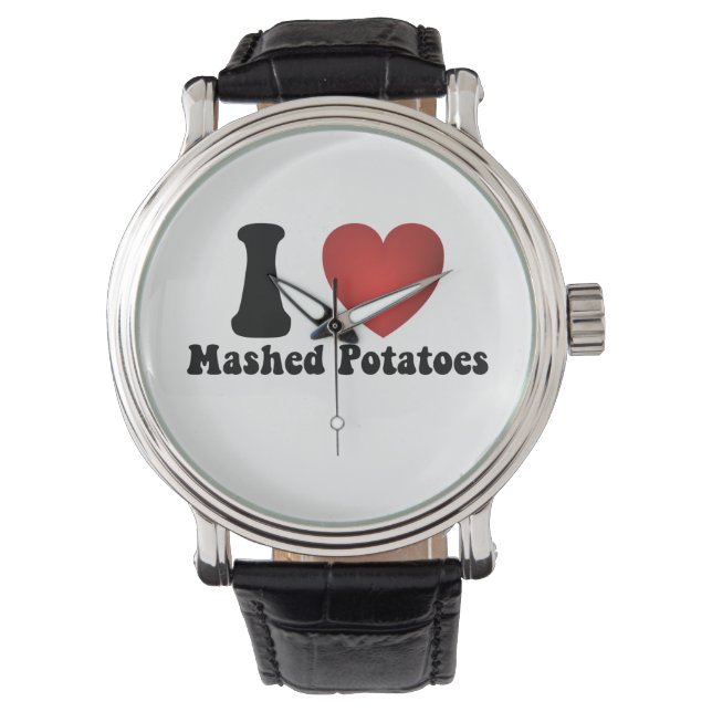 Jag älskar mosade potatis tackgavansmiddagspresent armbandsur (Framsida)