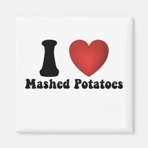 Jag älskar mosade potatis tackgavemiddag magnet