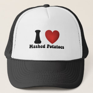 Jag älskar mosade potatis tackgivningsdags middags keps