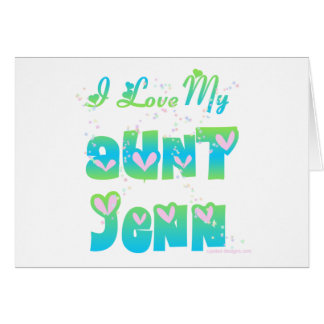 Jag älskar mostern Jenn Hälsningskort