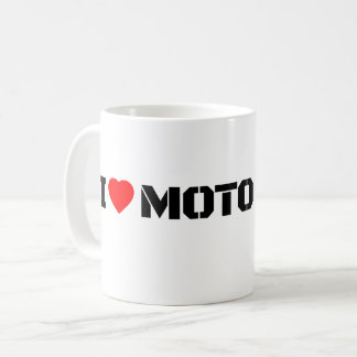 Jag älskar Moto Motorcykel Kaffemugg