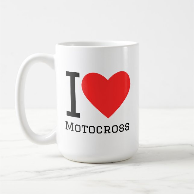 Jag älskar motocross kaffemugg (Vänster)