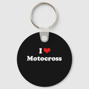 Jag älskar Motocrosstshirten Nyckelring