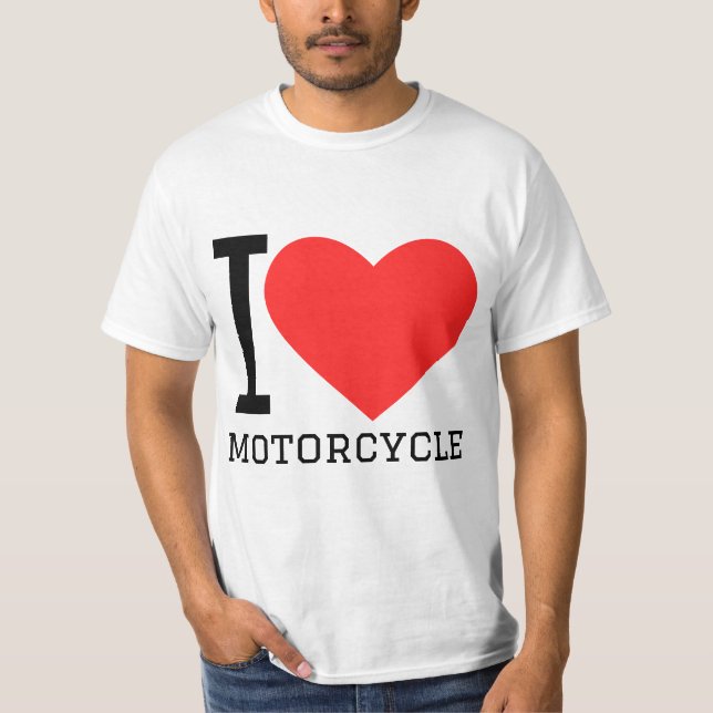 Jag älskar motorcykel  t shirt (Framsida)