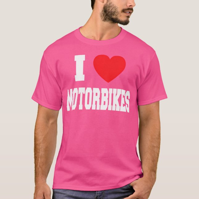 Jag älskar motorcyklar t shirt (Framsida)