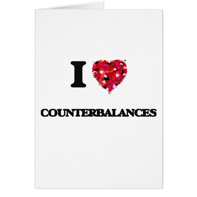 Jag älskar motvikter hälsningskort (Framsidan)