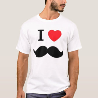 Jag älskar moustaches t-shirt