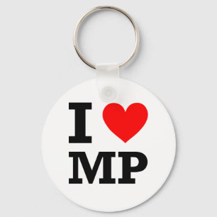 Jag älskar MP-design Nyckelring