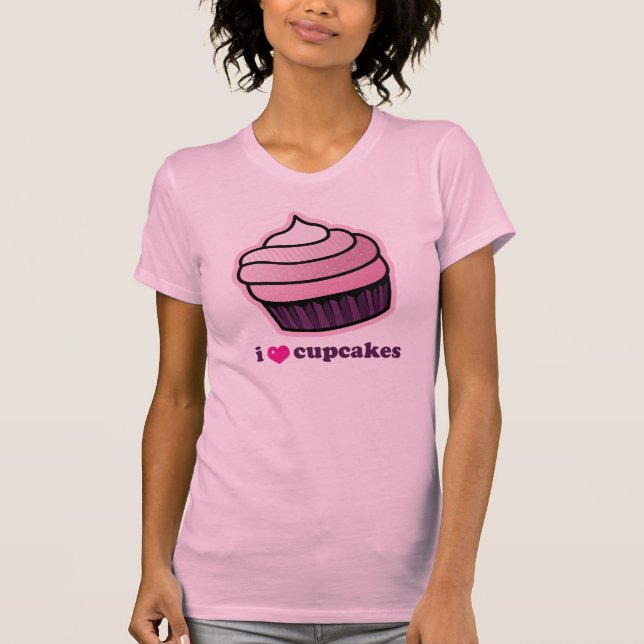 jag älskar muffins! t-shirt (Framsida)