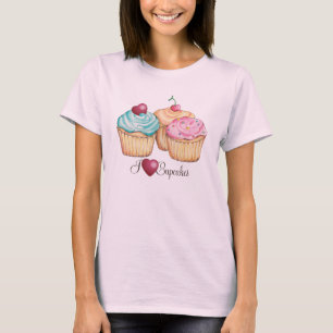Jag älskar muffinst-skjortan (för hjärta) t shirt