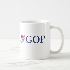 Jag älskar muggen för kaffe för GOP-klassikervit Kaffemugg