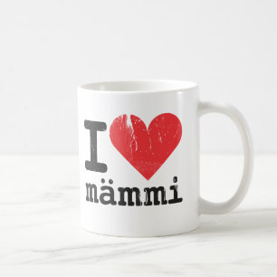 Jag älskar muggen för Mämmi klassikervit Kaffemugg