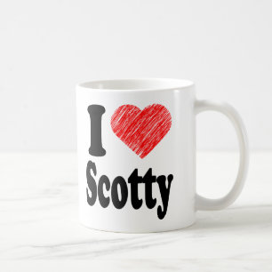 Jag älskar muggen för Scotty hjärtakonst Kaffemugg