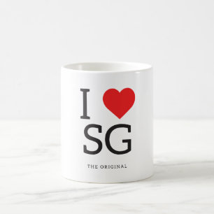 Jag älskar muggen för Singapore I hjärtaSG Magisk Mugg