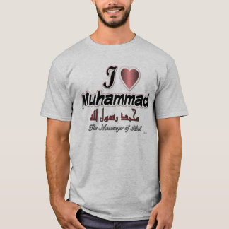 Jag älskar Muhammad, budbärare av Allah Tee Shirt