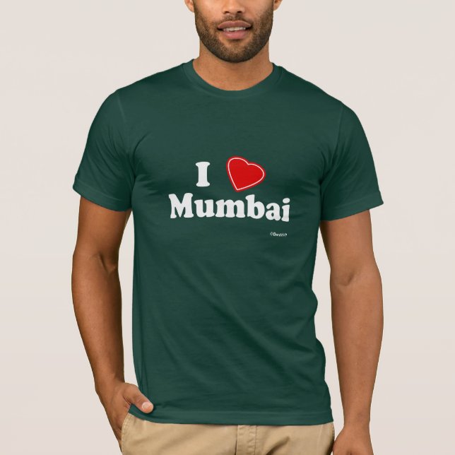 Jag älskar Mumbai Tee Shirt (Framsida)